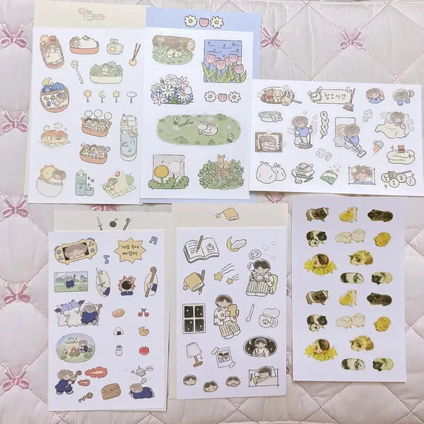 [BUNJANG] Hammy's & Eunmin Sticker Set / 하미네, 은민 씰스티커 신품 6종 일괄