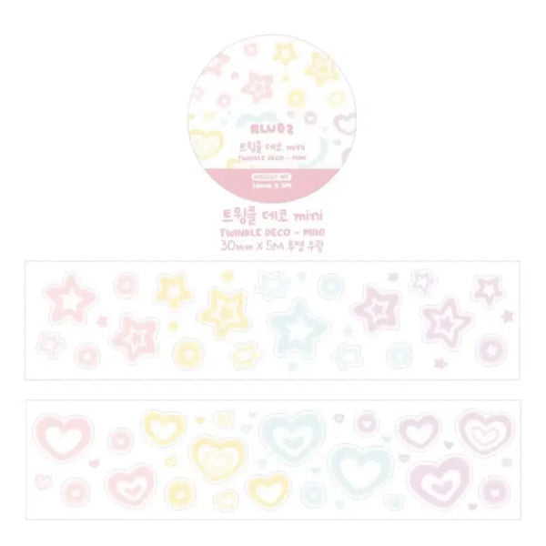 [BUNJANG] Blues Twinkle Deco Mini Kiss Cut Sticker Roll / 블루즈 트윙클데코mini 키스컷