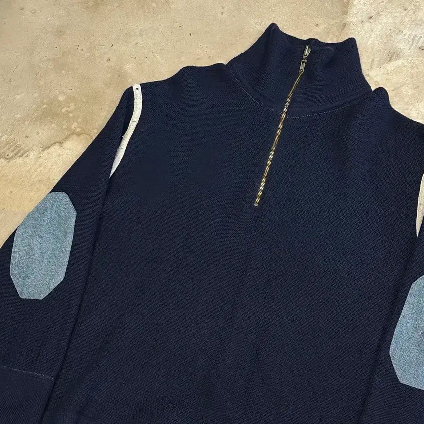 [BUNJANG] Maison Margiela Navy Half-Zip Knit XL / XL 메종 마르지엘라 네이비 반집업 니트