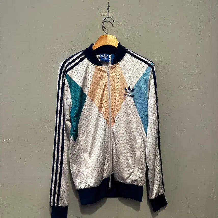 [BUNJANG] Adidas Patterned Mesh Zip-Up Jersey / 아디다스 패턴 매쉬 져지 집업