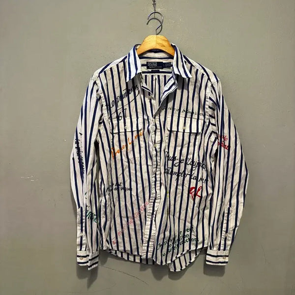 [BUNJANG] Polo Ralph Lauren Classic Fit Striped Poplin Workshirt / 폴로 클래식핏 스트라이프 포플린 워크셔츠
