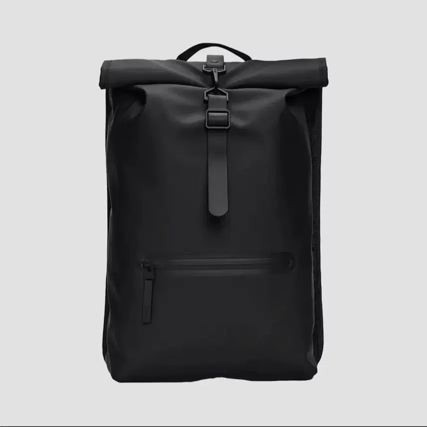 [BUNJANG] RAINS Rolltop Backpack Black / 레인스 롤탑 럭색