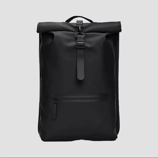 [BUNJANG] RAINS Rolltop Backpack Black / 레인스 롤탑 럭색