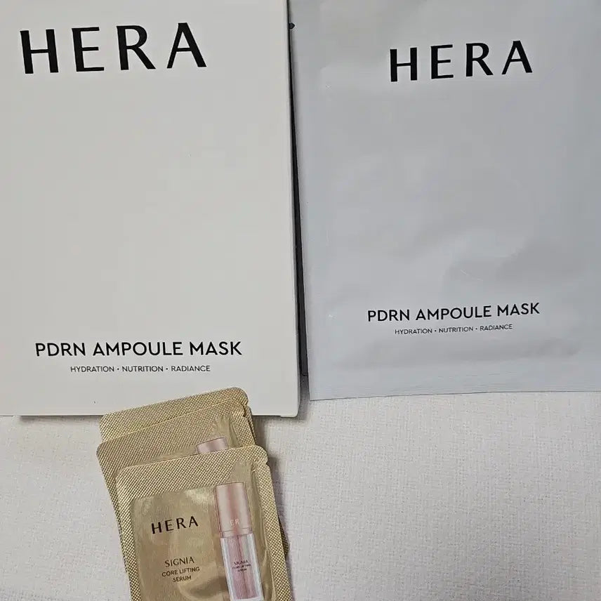 [BUNJANG] Hera PDRN Ampoule Mask (1 Box) + Hera Signia Core Lifting Serum (30ml) Set / 헤라 PDRN 앰플 마스크본품1통(헤라시그니아 코어리프팅세럼증정)