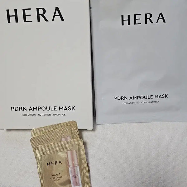 [BUNJANG] Hera PDRN Ampoule Mask (1 Box) + Hera Signia Core Lifting Serum (30ml) Set / 헤라 PDRN 앰플 마스크본품1통(헤라시그니아 코어리프팅세럼증정)