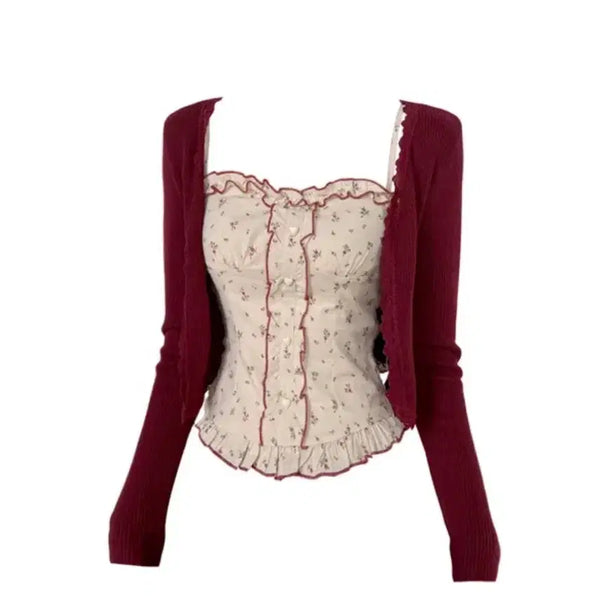 [BUNJANG] Sleeveless Cardigan Set / 나시가디건세트