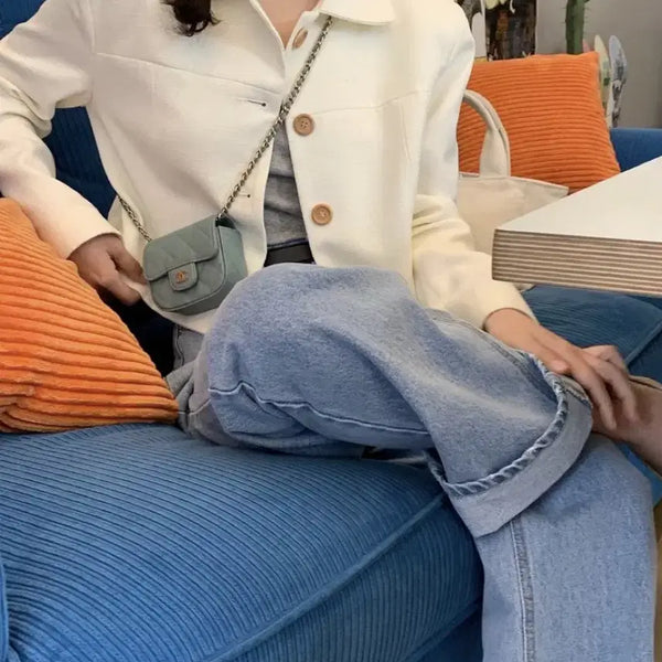 [BUNJANG] Without Summer Classic Tweed Crop Jacket / 위드아웃썸머 클래식 트위드 크롭 자켓 브래드 자켓 F