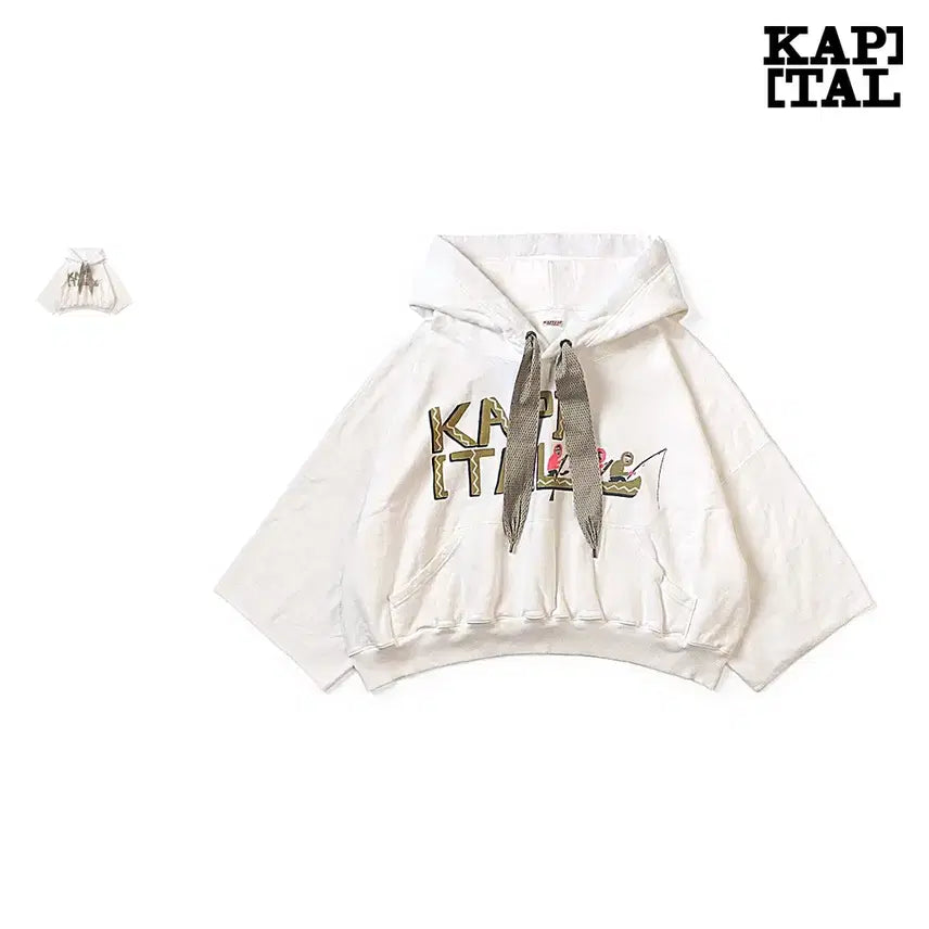 [BUNJANG] Kapital Devil Hood Kanu Pattern Hoodie / 캐피탈 기모 데빌후드 카누패턴 후드티