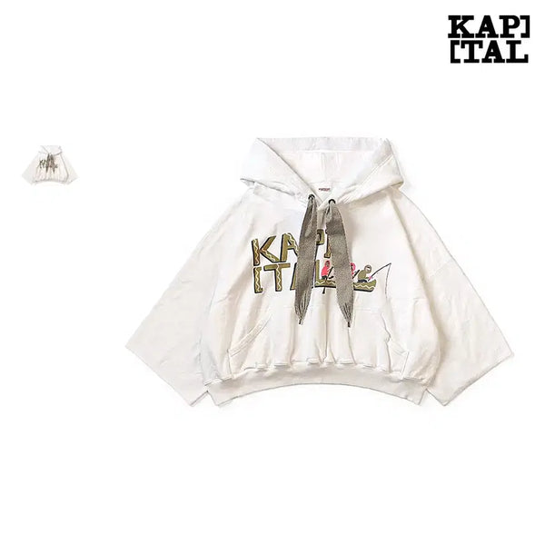 [BUNJANG] Kapital Devil Hood Kanu Pattern Hoodie / 캐피탈 기모 데빌후드 카누패턴 후드티