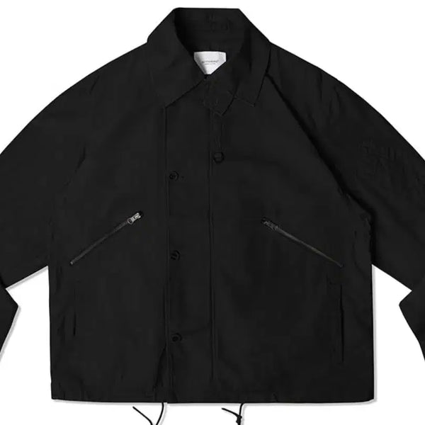 [BUNJANG] Outstanding Back Satin Jacket Black Safari Hunting Jacket Size 2 / 2사이즈 아웃스탠딩 백 사틴 자켓 블랙 헌팅자켓 사파리