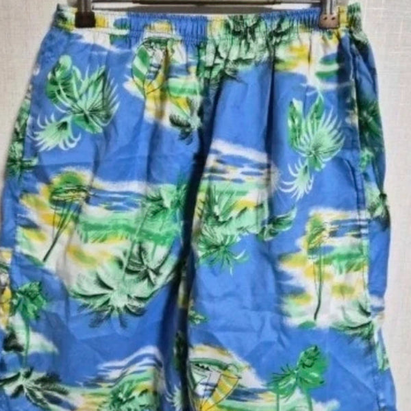 [BUNJANG] Tropical Palm Tree Pattern Men's Shorts 2XL / 열대야자수 패턴 남성 반바지 2XL