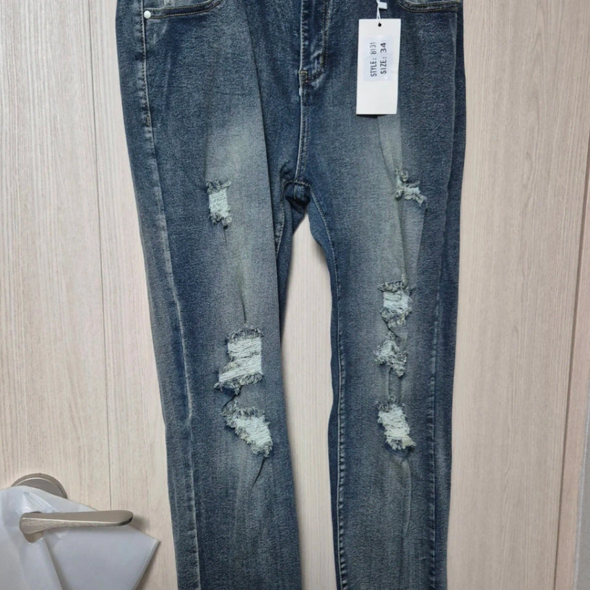 [BUNJANG] New 34 Size Ripped Jeans / 새상품 찢청 청바지 34사이즈