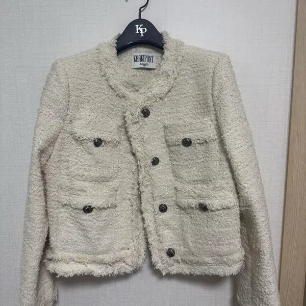 [BUNJANG] Khaki Point Tweed Jacket / 카키포인트 트위트 자켓 풀구성품