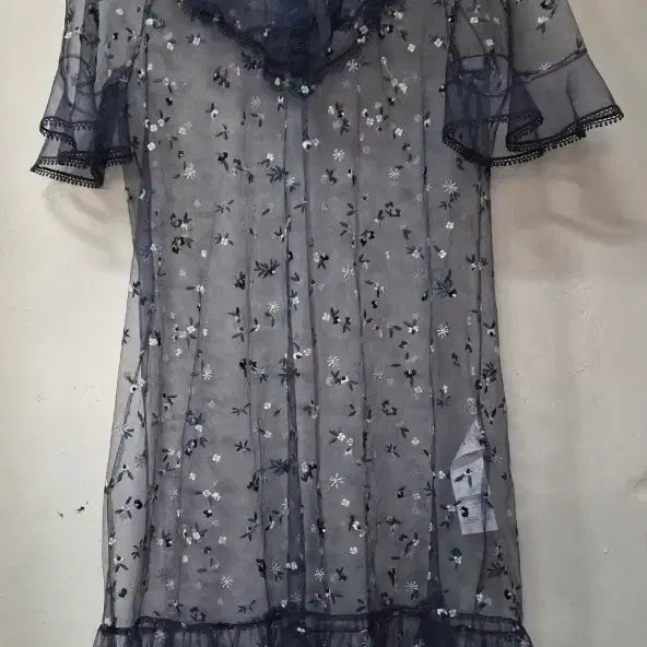 [BUNJANG] O'2nd Sheer Floral Lace Dress / O'2nd 시스루 플로럴 레이스 원피스