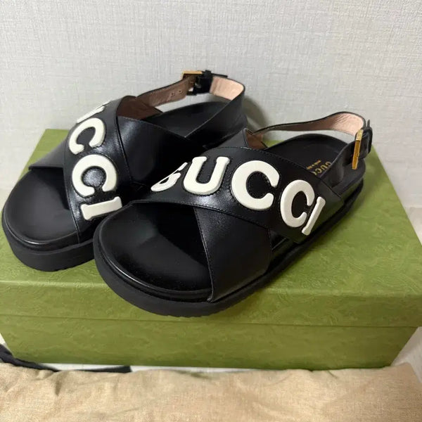 [BUNJANG] Gucci Script Sandals Size 37.5 / 구찌 스크립트 샌들 37.5 시착 새상품