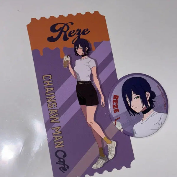 [BUNJANG] Chainsaw Man - The Movie: Reze Cafe Exclusive & Badge / 체인소맨 레제 카페 특전 & 뱃지