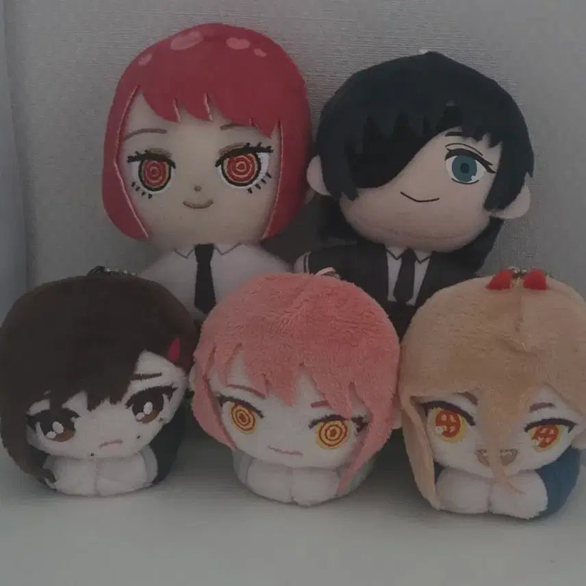 [BUNJANG] Chainsaw Man Character Plush Keychain Set (5 Pieces) / 체인소맨 캐릭터 인형 5개 세트