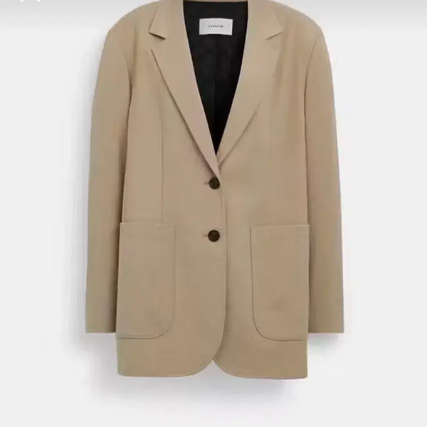 [BUNJANG] Coach Blazer Beige Polyester Wool Blend / (새상품) 코치 블레이저 정가 950,000