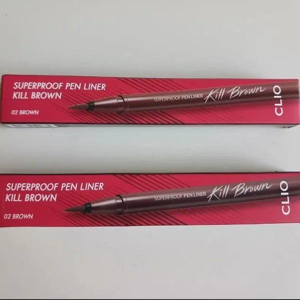 [BUNJANG] CLIO Superproof Pen Liner Kill Brown / [미개봉 새상품] 1+1 클리오 슈퍼프루프 펜라이너 킬 브라운 아이라이너