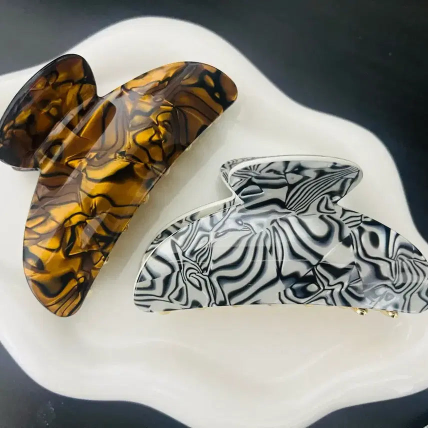 [BUNJANG] Homaica Hair Claw Clip Brown/Black / 호마이카 헤어 집게핀 갈색/호마이카 헤어 집게핀 블랙 새제품