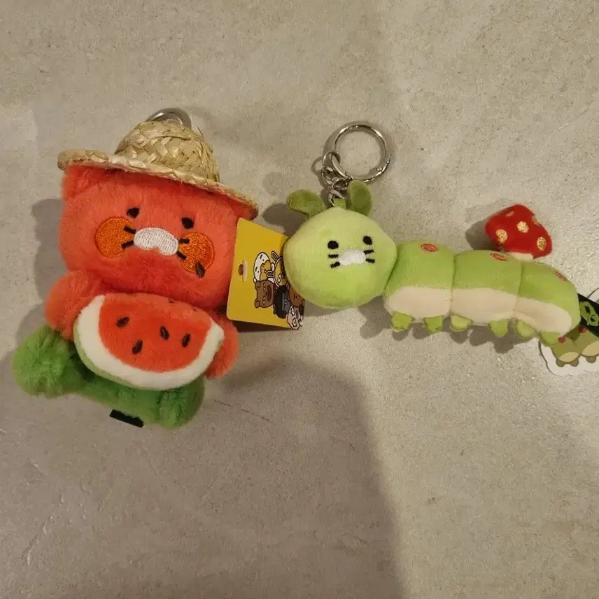 [BUNJANG] Kakao Friends Chu_2 Amulet Keychain Set / 수박 춘식이 애벌레 춘식이 키링