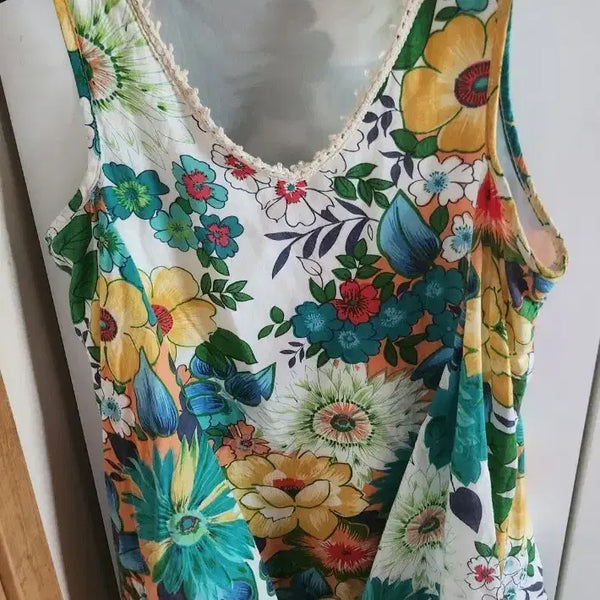 [BUNJANG] Vintage Mori Girl Sleeveless Top / 모리걸 나시 민소매 빈티지 하구미