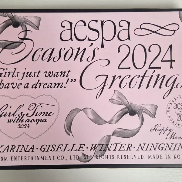[BUNJANG] Aespa 2024 Season's Greetings Full Set (Excluding Polaroid) / 에스파 2024 시그