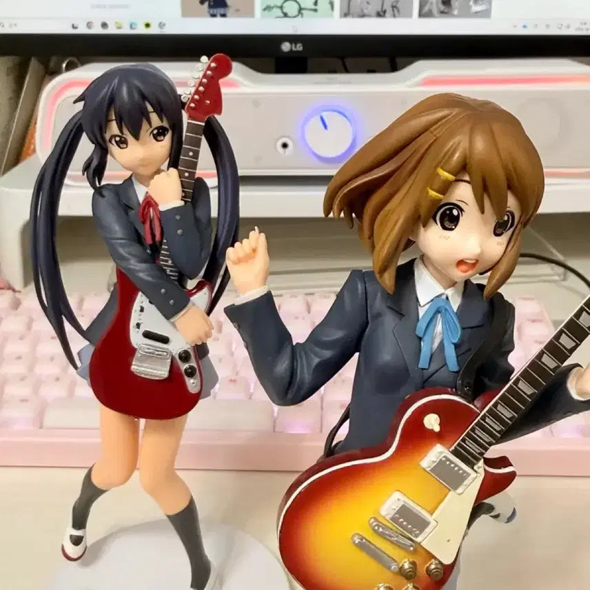 [BUNJANG] K-On! Azusa Nakano & Yui Hirasawa Classic Figure Bundle / 케이온 고전 아즈사 유이 기타 피규어 일괄