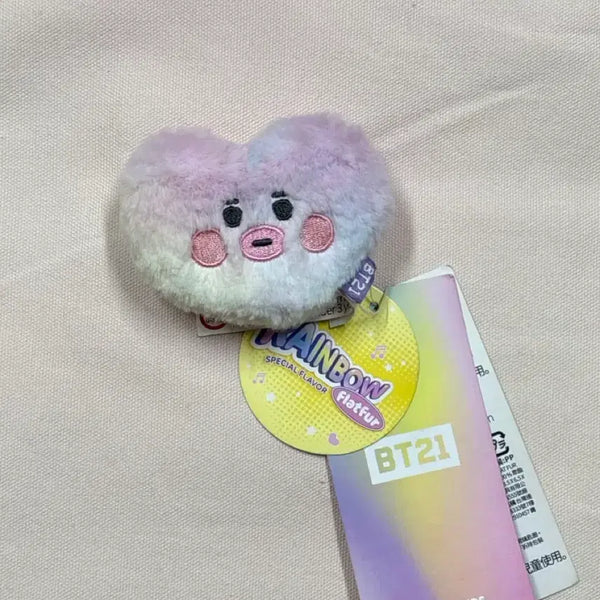 [BUNJANG] BT21 Tata Rainbow Flatper Plush Keychain / BT21 레인보우 플랫퍼 인형