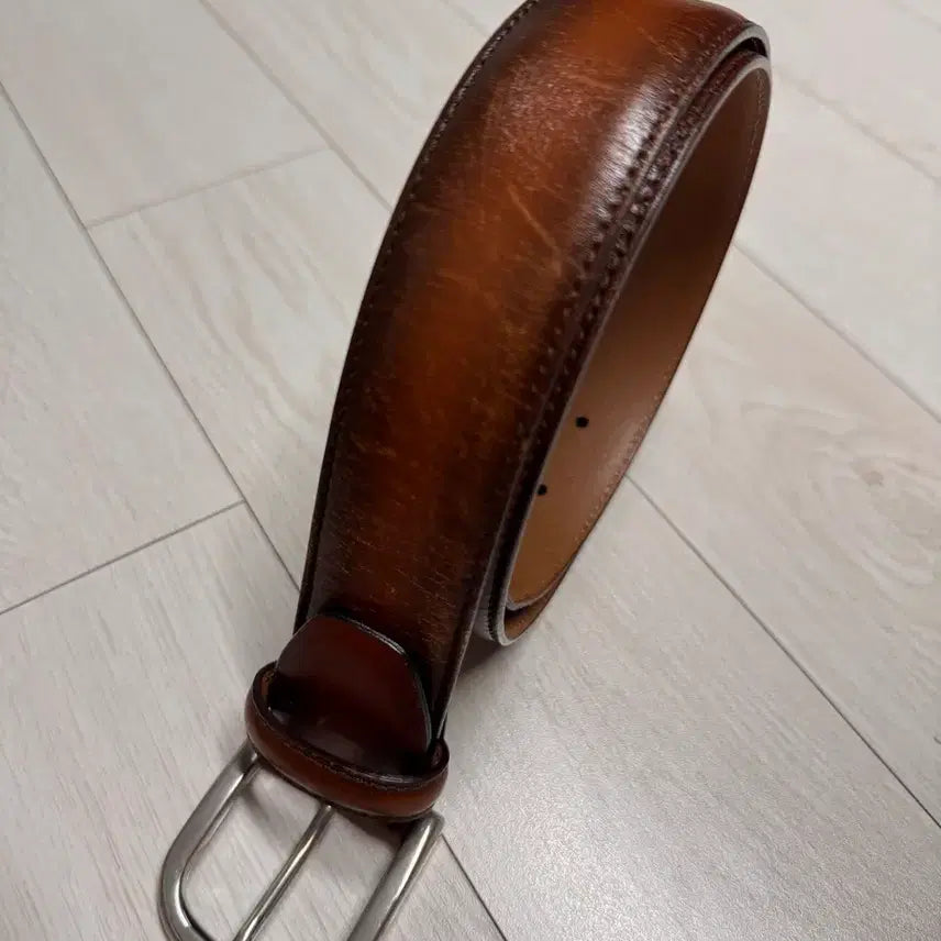 [BUNJANG] Andersons Brown Leather Belt / 앤더슨스 브라운 가죽 벨트 (30)