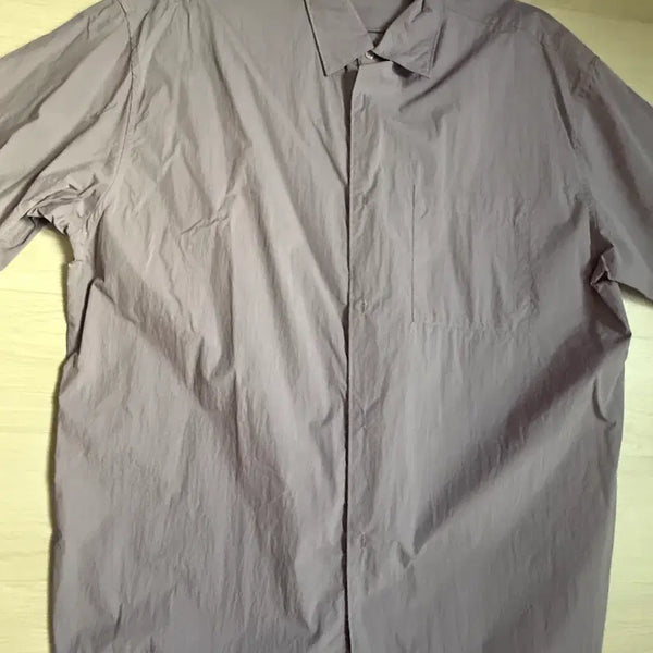 [BUNJANG] Blank Room Supima Baker Half Shirt Grayish Purple Size 2 / [2] 블랭크룸 - 수피마 베이커하프셔츠 그레이쉬퍼플 [1회착]