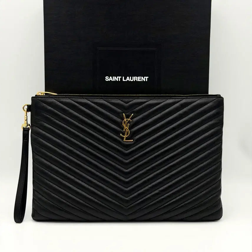 [BUNJANG] Saint Laurent Matelassé Clutch Large / 생로랑 마틀라세 클러치 라지