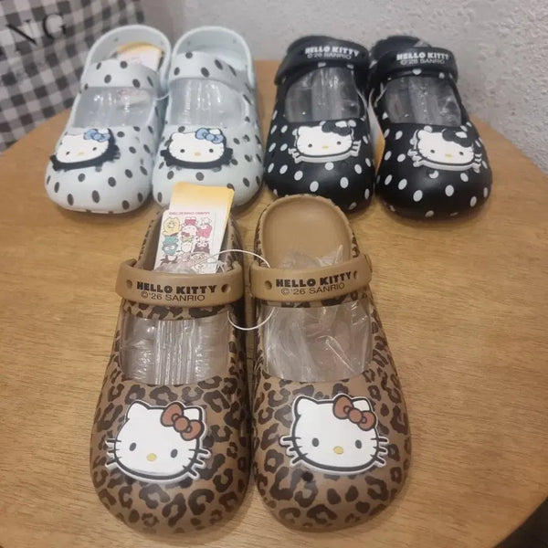 [BUNJANG] Hello Kitty Leopard Print Mary Jane Sandals / 헬로키티 호피 패턴 샌들 3종 (240/250)