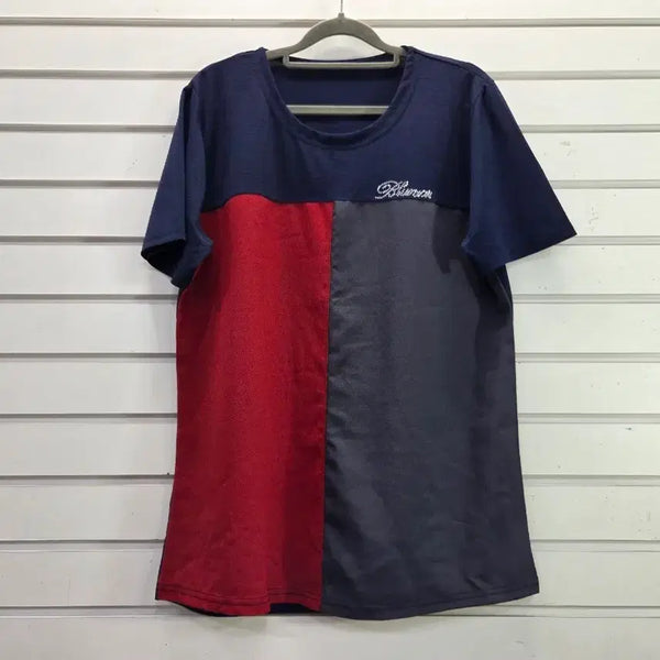 [BUNJANG] Tricolor Cubic Round Neck Blouse / 삼색 큐빅장식 부인복 라운드넥 블라우스/보물찾기천사