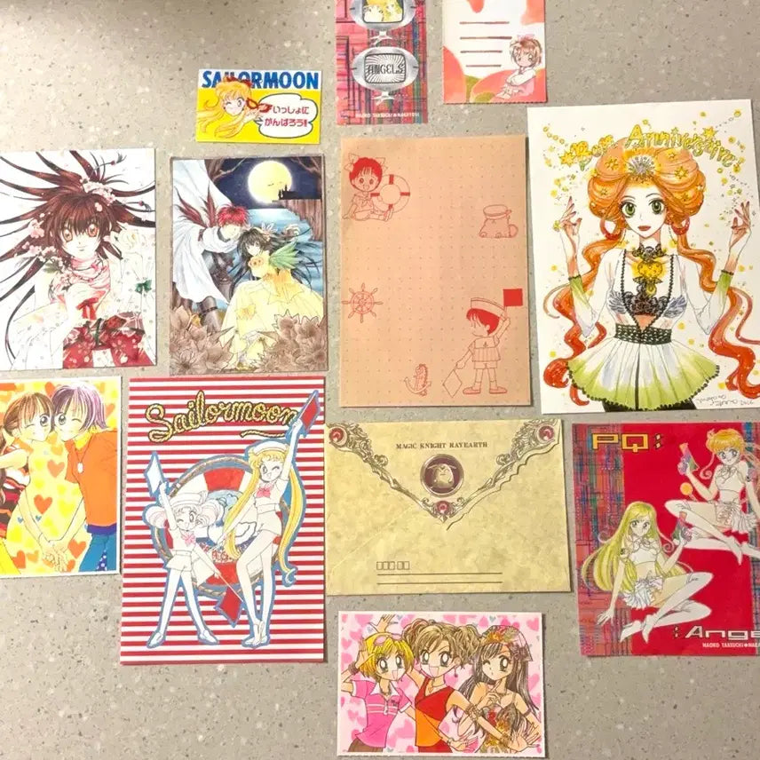 [BUNJANG] Vintage Paper Collection - Sailor Moon, Super Gal's, Magic Knight Rayearth, Sugar Sugar Rune, and More / (일괄)고전 미소녀 편지 일러스트 지류/세일러문,슈퍼갤즈,마법기사레이스,슈가슈가룬 등