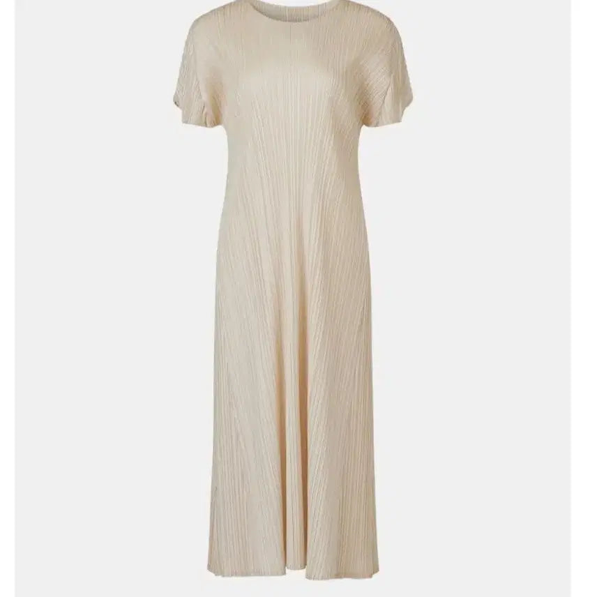 [BUNJANG] Pleats Please Light Beige Pleated Dress / 플리츠미 플리츠 원피스