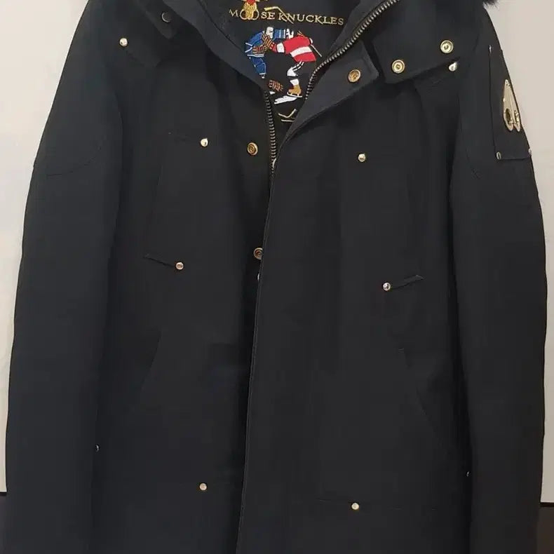 [BUNJANG] Moose Knuckles Gold Emblem Long Padded Jacket / 무스너클 금장 롱패딩