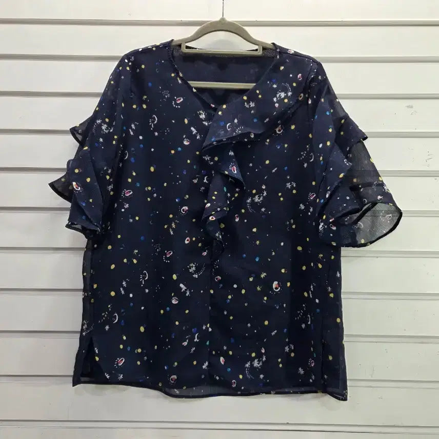 [BUNJANG] Floral Chiffon Blouse / 잔꽃무늬  쉬폰  러블리 부인복  블라우스 66/보물찾기천사