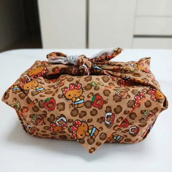 [BUNJANG] Hello Kitty Leopard Print Handkerchief / 호피키티 손수건