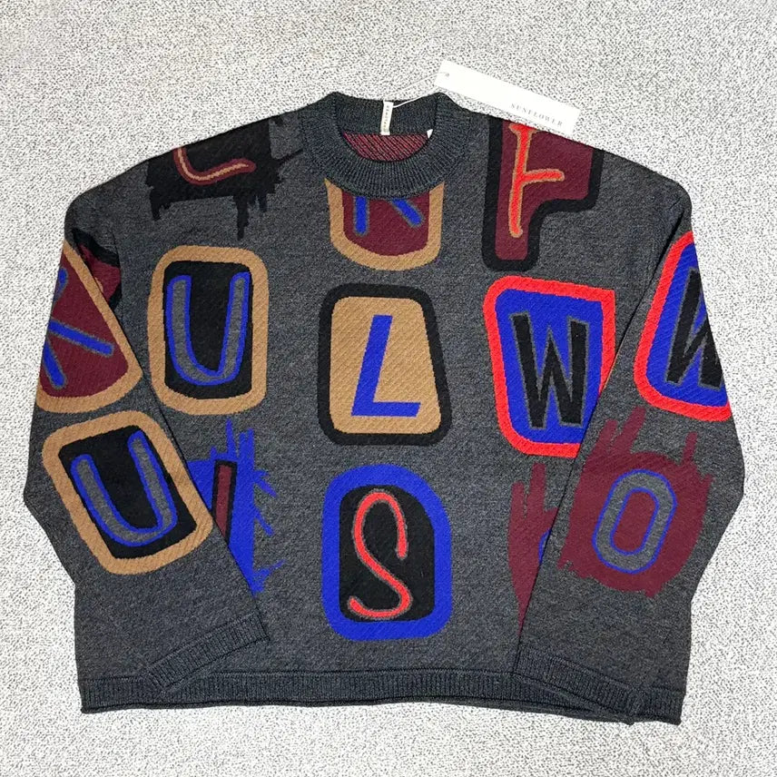 [BUNJANG] Sunflower Letter Knit XL / XL)선플라워 Sunflower 레터 니트 새상품