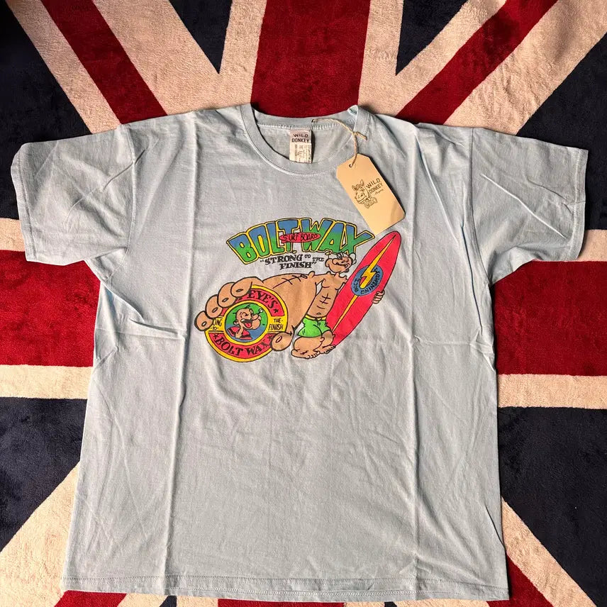 [BUNJANG] Wild Donkey Popeye Printing Short Sleeve T-Shirt Size 4 / Wild Donkey(와일드동키)/뽀빠이 프린팅 반팔 티셔츠/4사이즈 판매합니다.