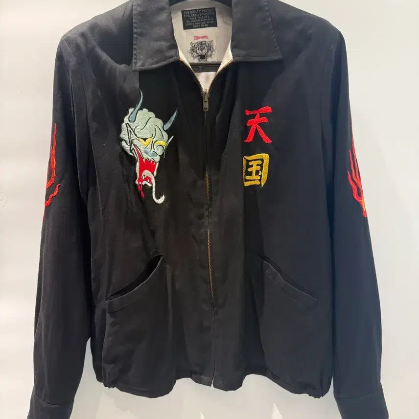 [BUNJANG] Wacko Maria x Wolfshead Oni Embroidered Vietnamese Jacket / 와코마리아(Wacko Maria) x wolfshead 오니 자수 베트남 자켓