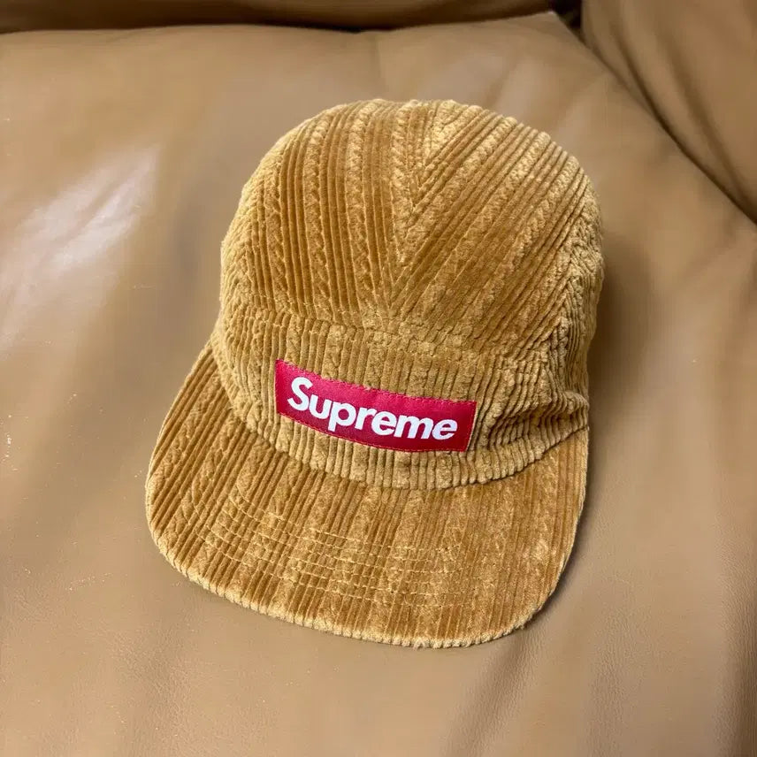 [BUNJANG] Supreme Corduroy Box Logo Camp Cap Tan / 슈프림 캠프캡 모자 박스로고 코듀로이 탄