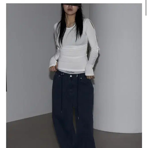 [BUNJANG] Sinchai Pigment String Wide Pants (New) / 신시 Pigment string wide pants (새상품)