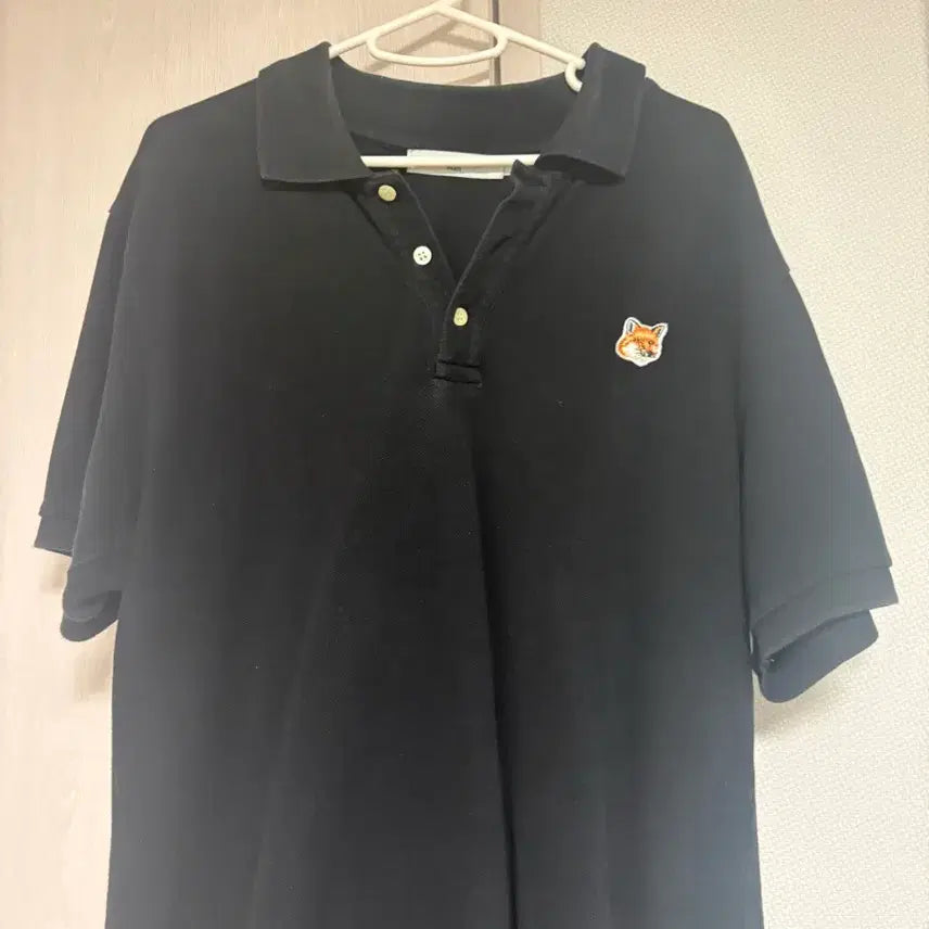[BUNJANG] Maison Kitsuné Short Sleeve Polo Shirt Black / 메종키츠네 반팔 카라티 블랙