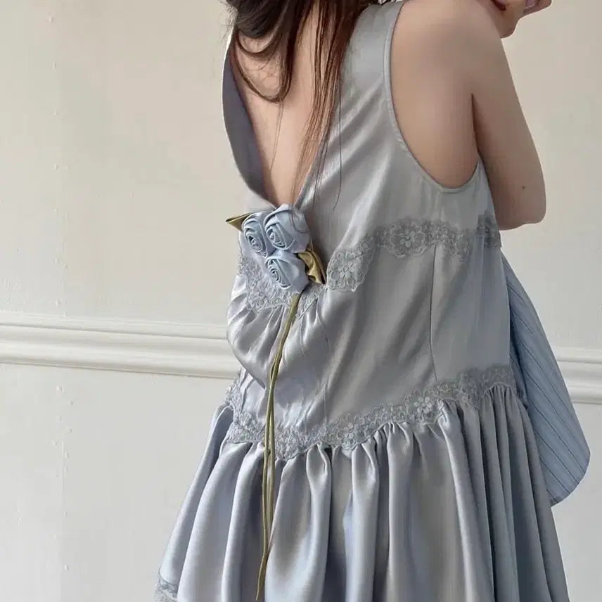 [BUNJANG] Marbling Lace Mini Dress / 마블링 레이스 미니 드레스