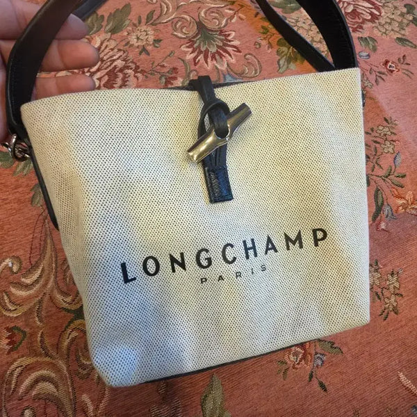 [BUNJANG] Longchamp Paris Canvas Tote Bag / 롱샴파리스 가방 캔버스 토트백