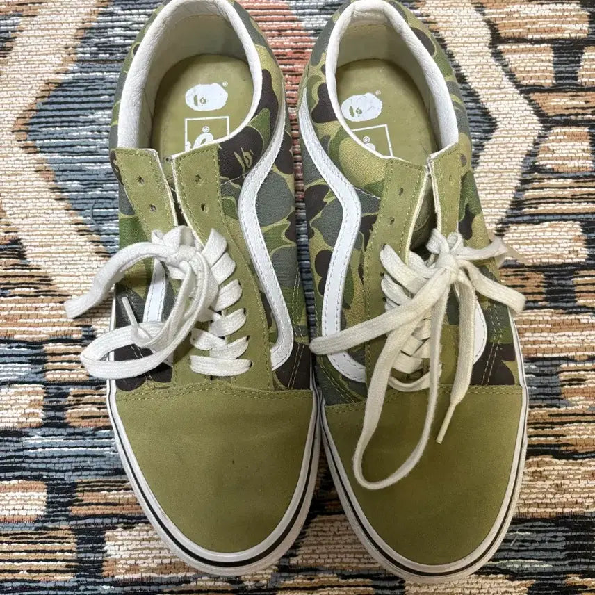 [BUNJANG] Vans Bape Old Skool Camo Sneakers / 반스 베이프 올드스쿨 카모