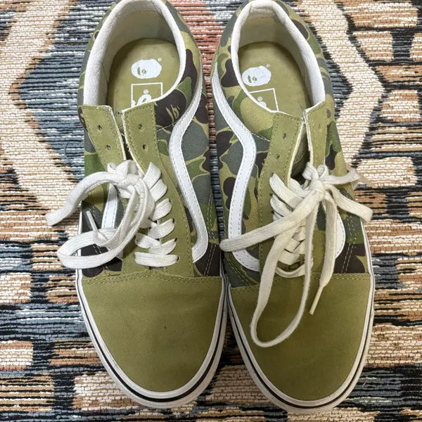[BUNJANG] Vans Bape Old Skool Camo Sneakers / 반스 베이프 올드스쿨 카모