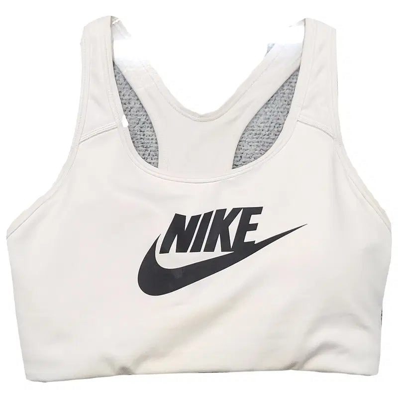 [BUNJANG] Nike Printing White Functional Training Sports Bra Sleeveless L / 나이키 프린팅 화이트 기능성 트레이닝 브라탑 민소매 나시 L
